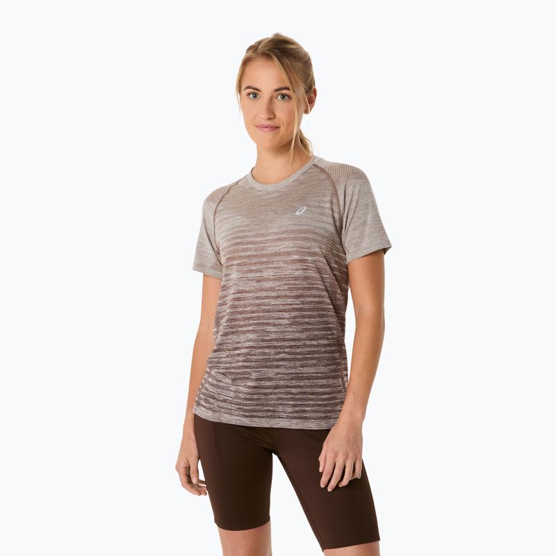 Női futópóló ASICS Seamless taupe grey/coffee