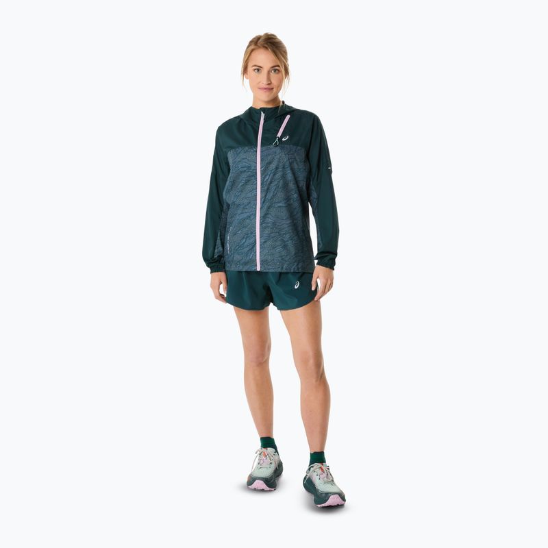 Női futókabát ASICS Fujitrail Packable saxon green/light ube 2