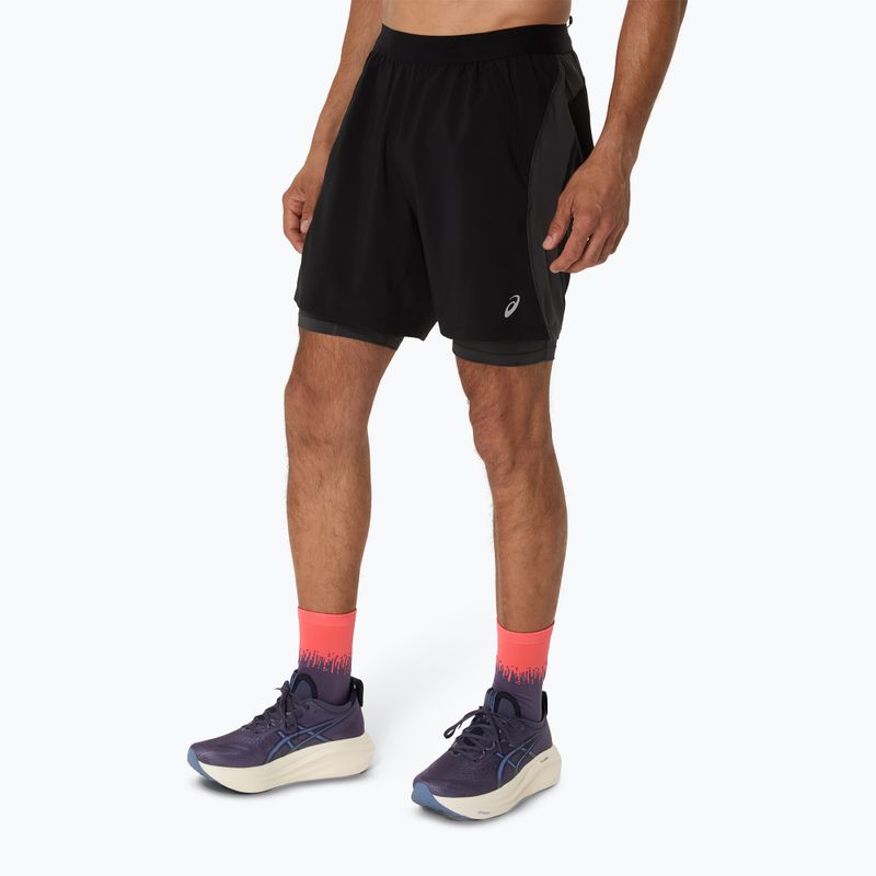 ASICS Road 2N1 7IN teljesítmény fekete/grafitszürke férfi futónadrág 4