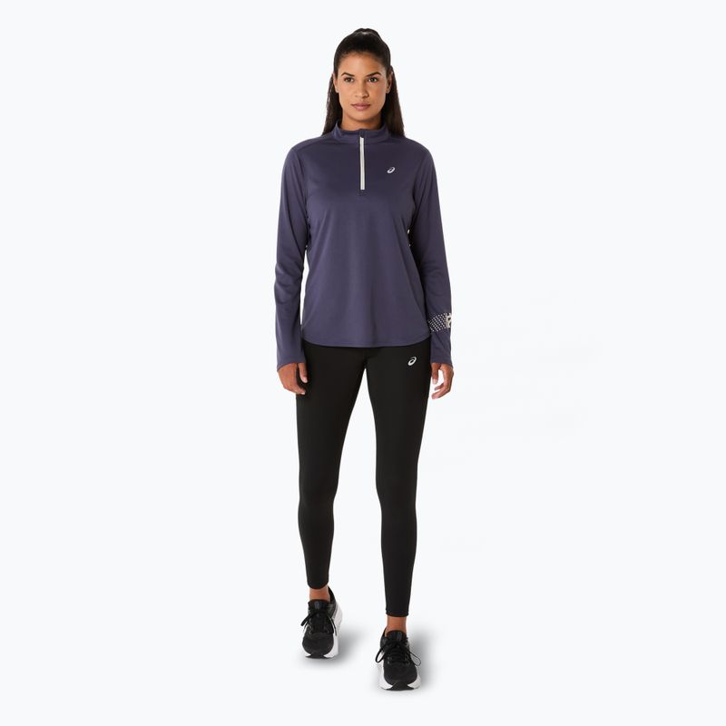 Női hosszú ujjú futófelső ASICS Icon 1/2 Zip LS Top indigo fog 2