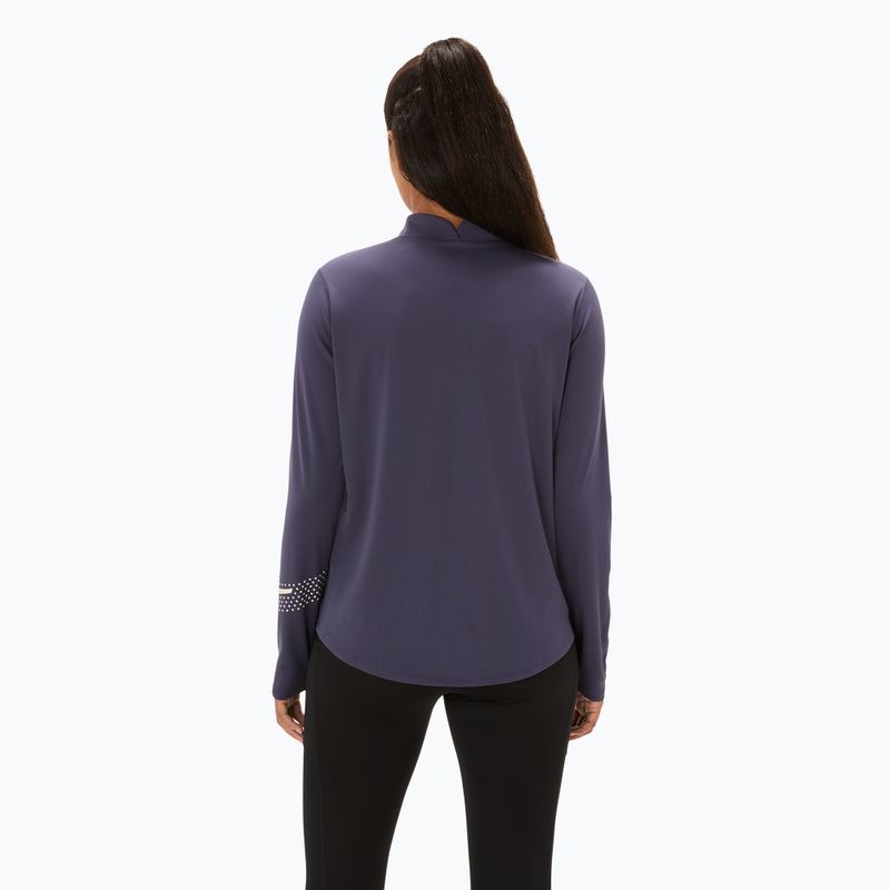 Női hosszú ujjú futófelső ASICS Icon 1/2 Zip LS Top indigo fog 3