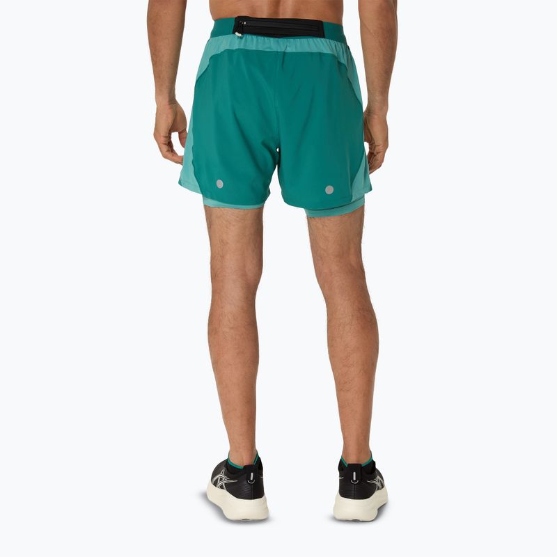 ASICS Road 2N1 5IN férfi futónadrág esős tó/világos teal 3