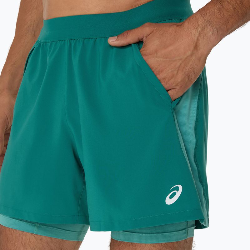ASICS Road 2N1 5IN férfi futónadrág esős tó/világos teal 5