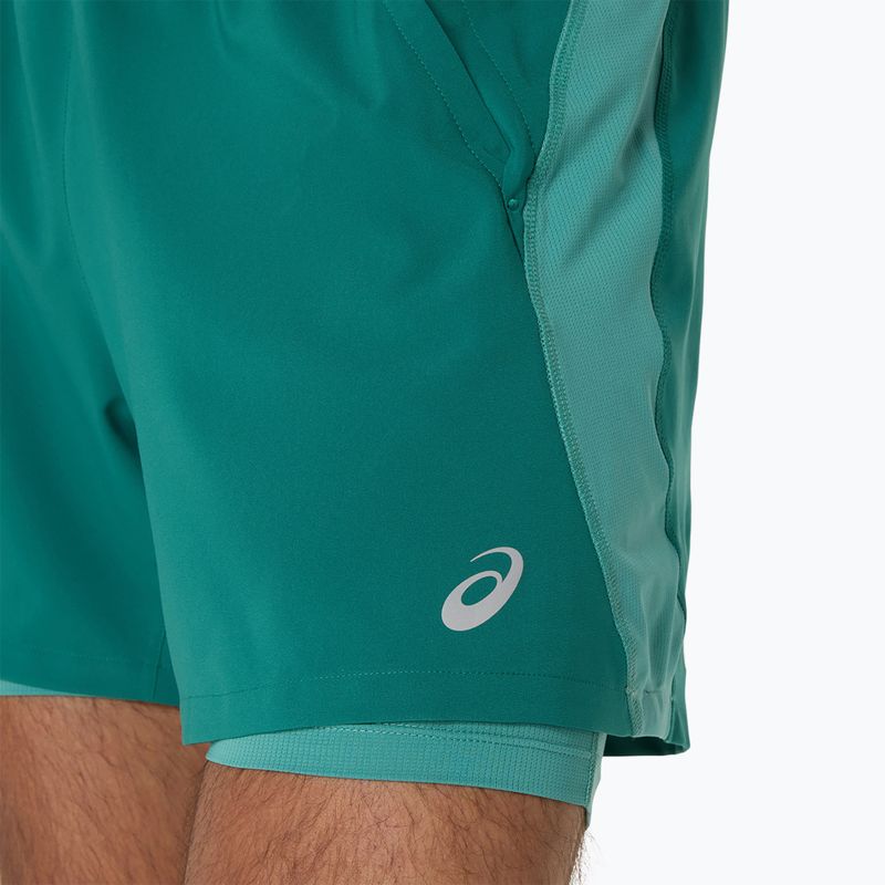 ASICS Road 2N1 5IN férfi futónadrág esős tó/világos teal 8