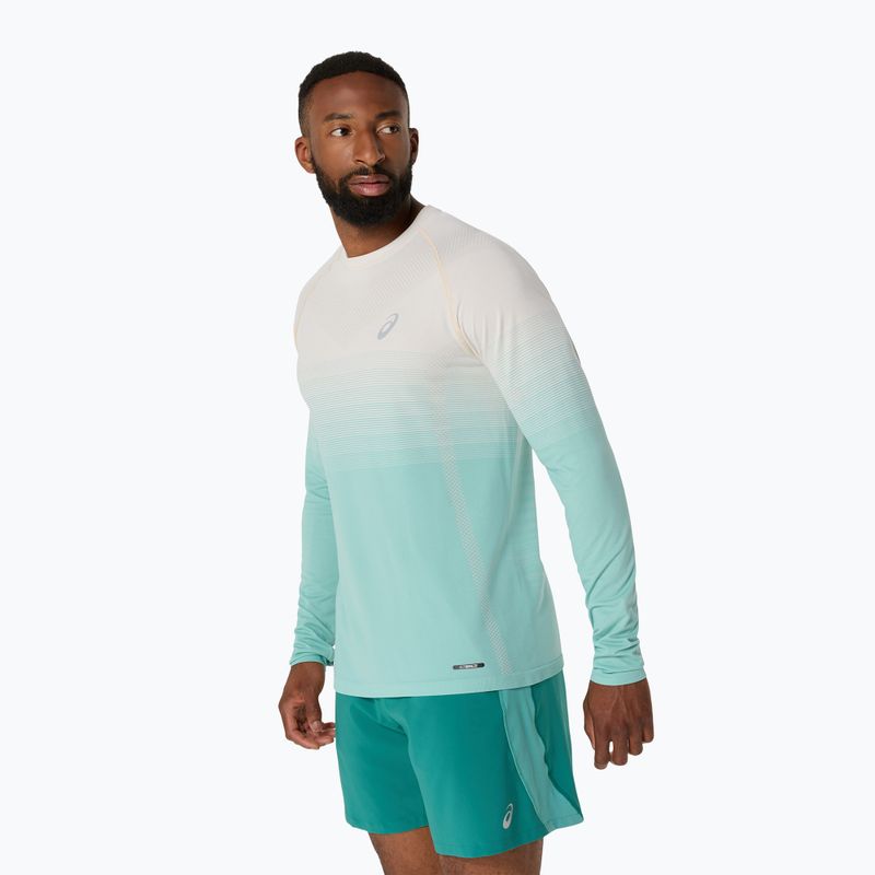 Férfi hosszú ujjú futófelső ASICS Seamless birch/oasis green 4