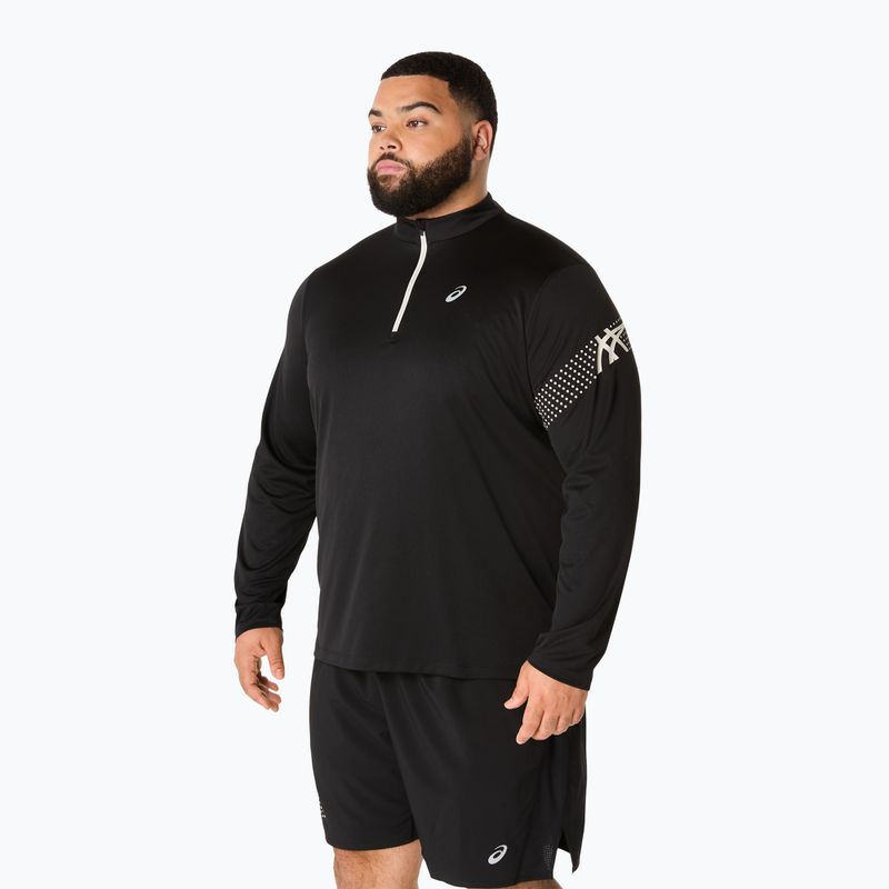 Férfi hosszú ujjú futófelső ASICS Icon LS 1/2 Zip performance black 4