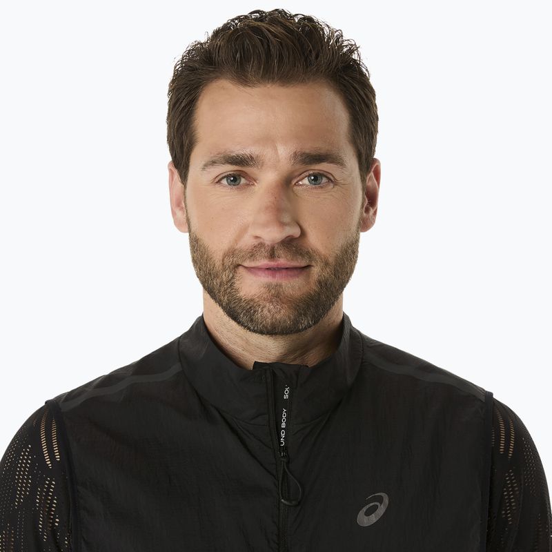ASICS férfi Metarun Packable Gilet teljesítmény fekete futás ujjatlan 3