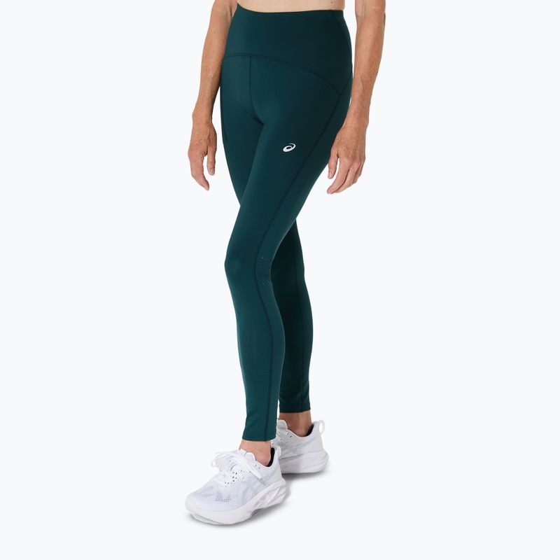 Női ASICS Road magas derekú futó leggings szász zöld 4
