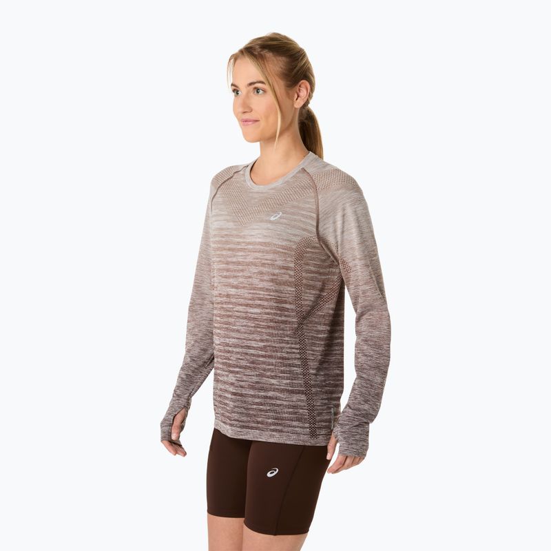 Női hosszú ujjú futófelső ASICS Seamless taupe grey/coffee 4