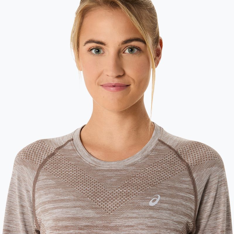 Női hosszú ujjú futófelső ASICS Seamless taupe grey/coffee 5
