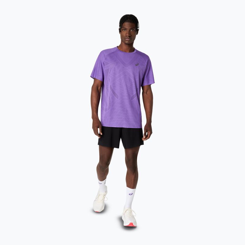 Férfi ASICS Metarun SS Top futópóló edo lila 2