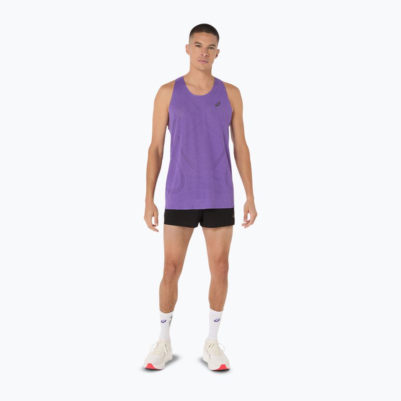 Férfi ASICS Metarun Singlet edo lila futó trikó 2