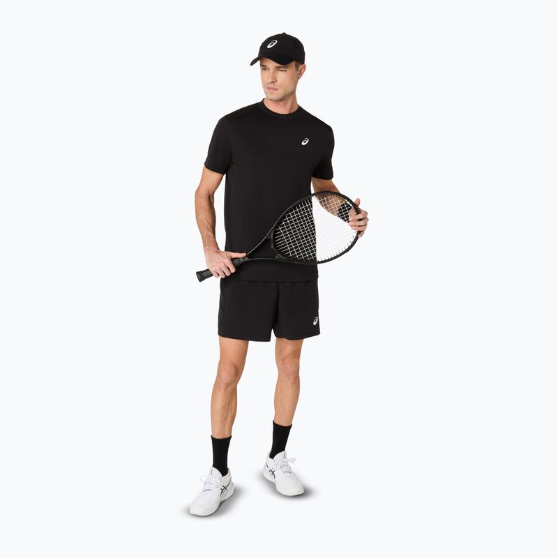Férfi ASICS Court Top teljesítmény teniszpóló fekete 2