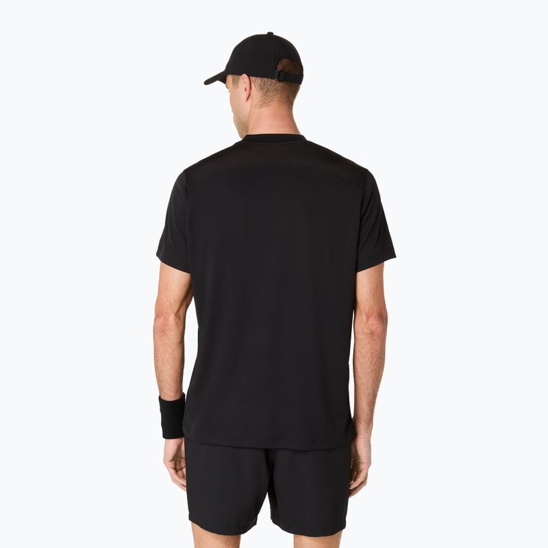 Férfi ASICS Court Top teljesítmény teniszpóló fekete 3