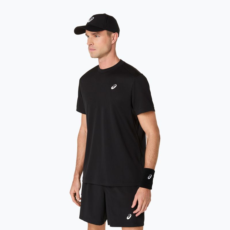 Férfi ASICS Court Top teljesítmény teniszpóló fekete 4