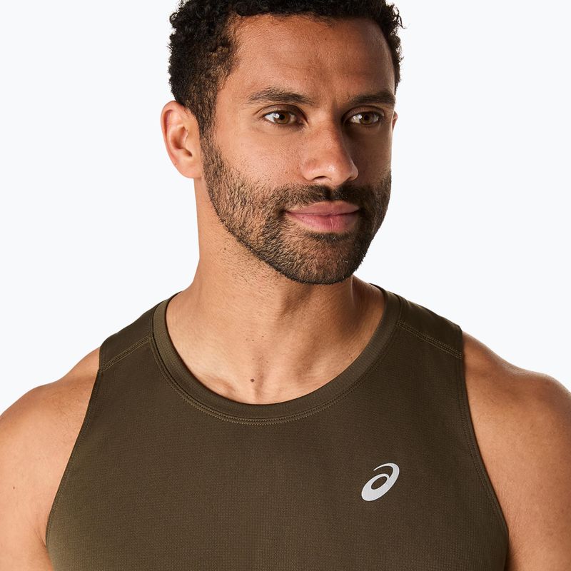Férfi ASICS Core Singlet barna kő futópóló 5