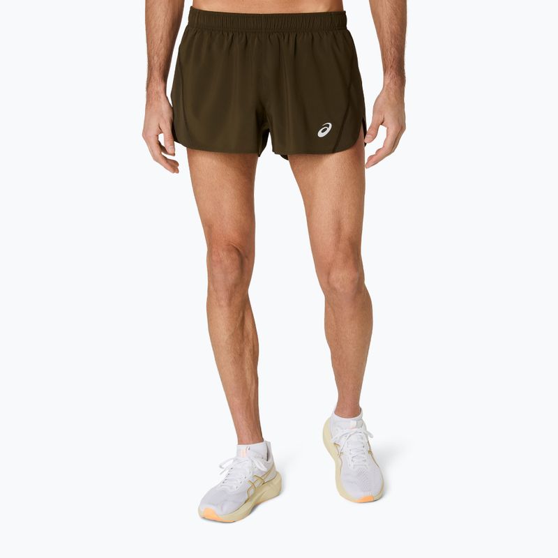 Férfi ASICS Core Split Short barna kő futónadrág