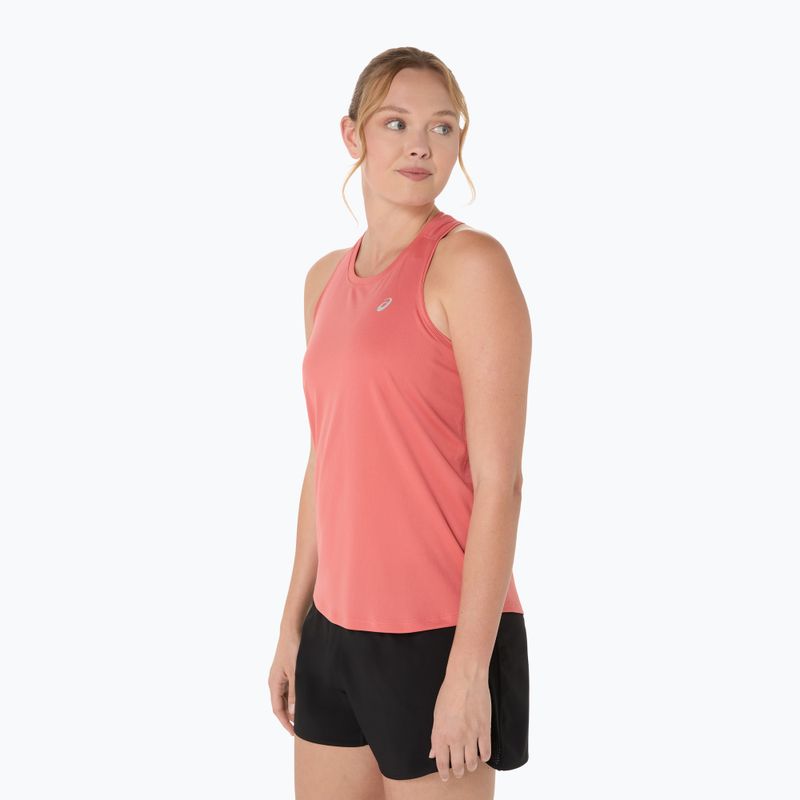 Női Asics Core Tank sötét rózsaszín agyag futópóló 4