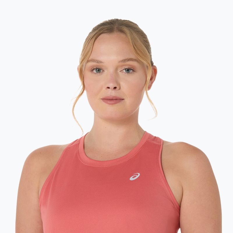 Női Asics Core Tank sötét rózsaszín agyag futópóló 5