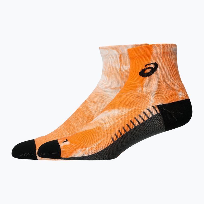 ASICS Performance Run Quarter zokni ragyogó fehér/narancs fényű zokni 2