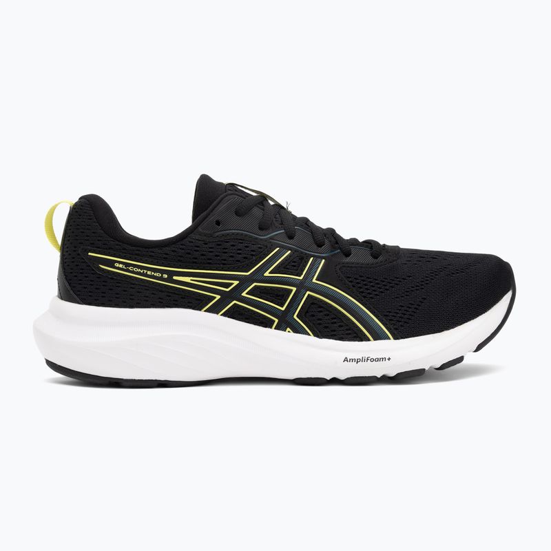 ASICS Gel-Contend 9 férfi futócipő fekete/citron 2