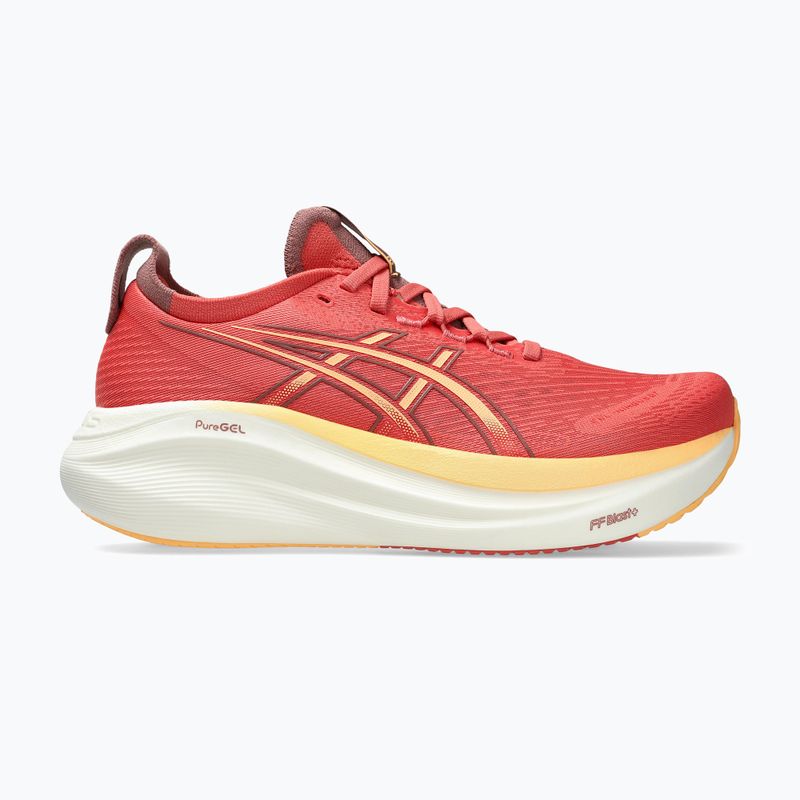 Asics Gel-Nimbus 27 női futócipő sötét rózsaszín agyag/narancs izzó