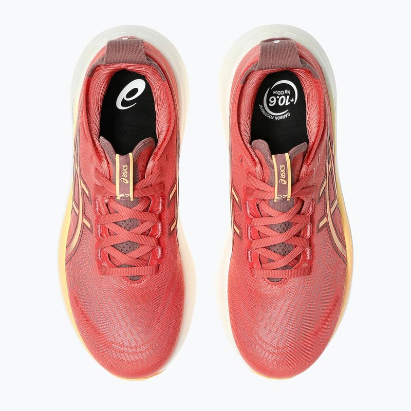 Asics Gel-Nimbus 27 női futócipő sötét rózsaszín agyag/narancs izzó 7