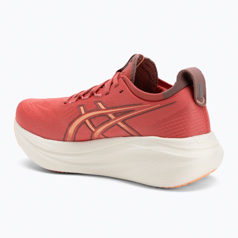 Asics Gel-Nimbus 27 női futócipő sötét rózsaszín agyag/narancs izzó 3
