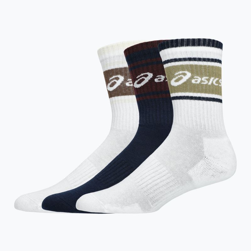 ASICS Logo Crew 3 pár éjfél/sötétvörös bolygó/citromfű zokni 2