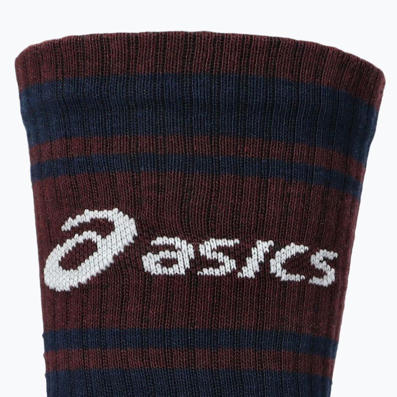 ASICS Logo Crew 3 pár éjfél/sötétvörös bolygó/citromfű zokni 3