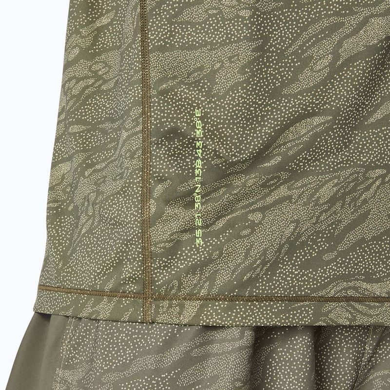 Férfi ASICS Fujitrail Singlet köpeny zöld/khaki színű futópóló 6