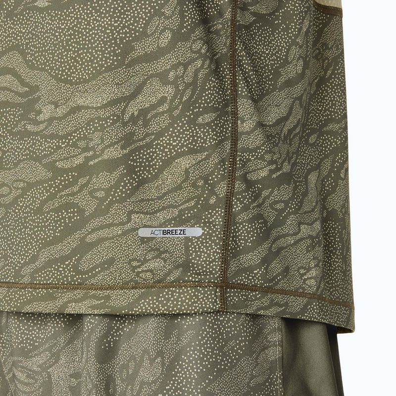 Férfi ASICS Fujitrail Singlet köpeny zöld/khaki színű futópóló 7