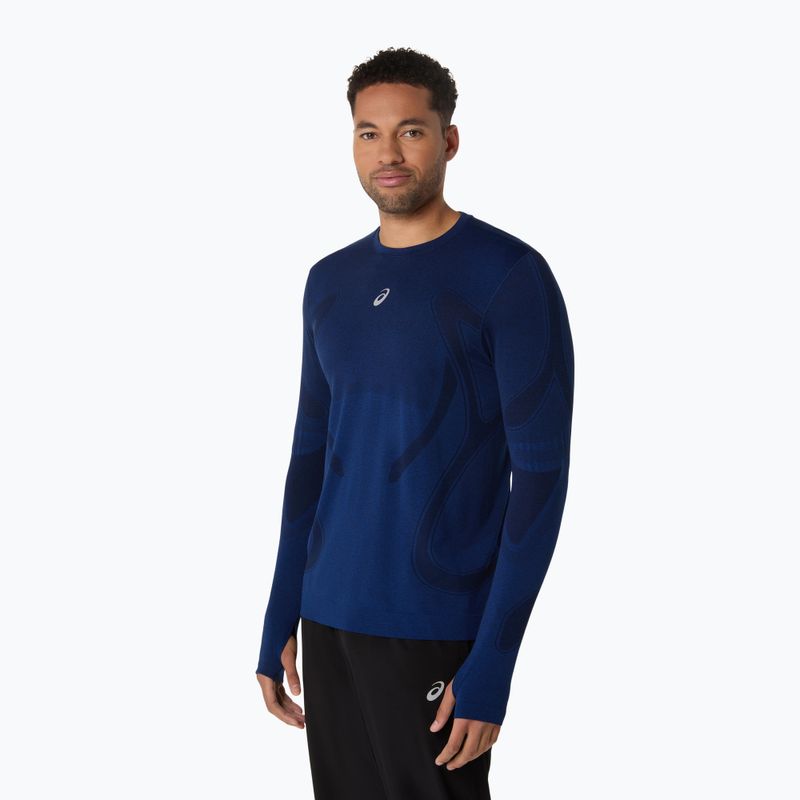 Férfi ASICS Road Seamless LS éjféli hosszú ujjú futócipő 4