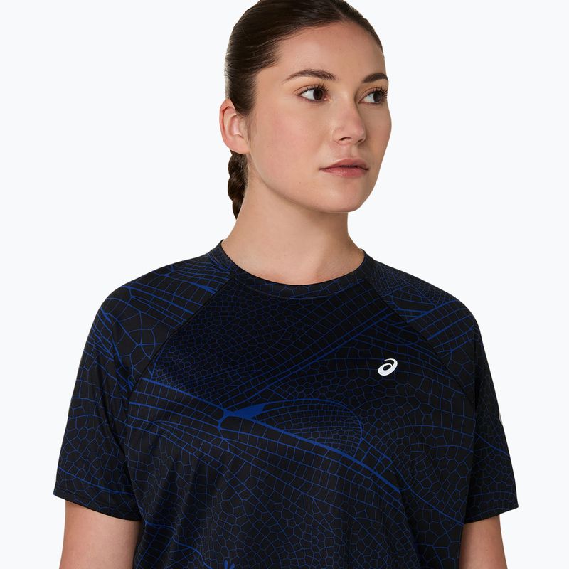 Női ASICS Road Lite-Show SS teljesítményű fekete futópóló 5