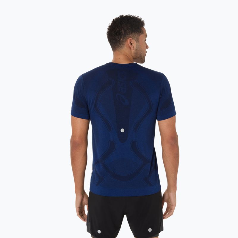 Férfi ASICS Road Seamless futópóló illúzió kék/világító sárga 3