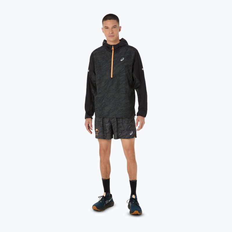 ASICS férfi Fujitrail Packable Windbreaker teljesítményű fekete futókabát 2