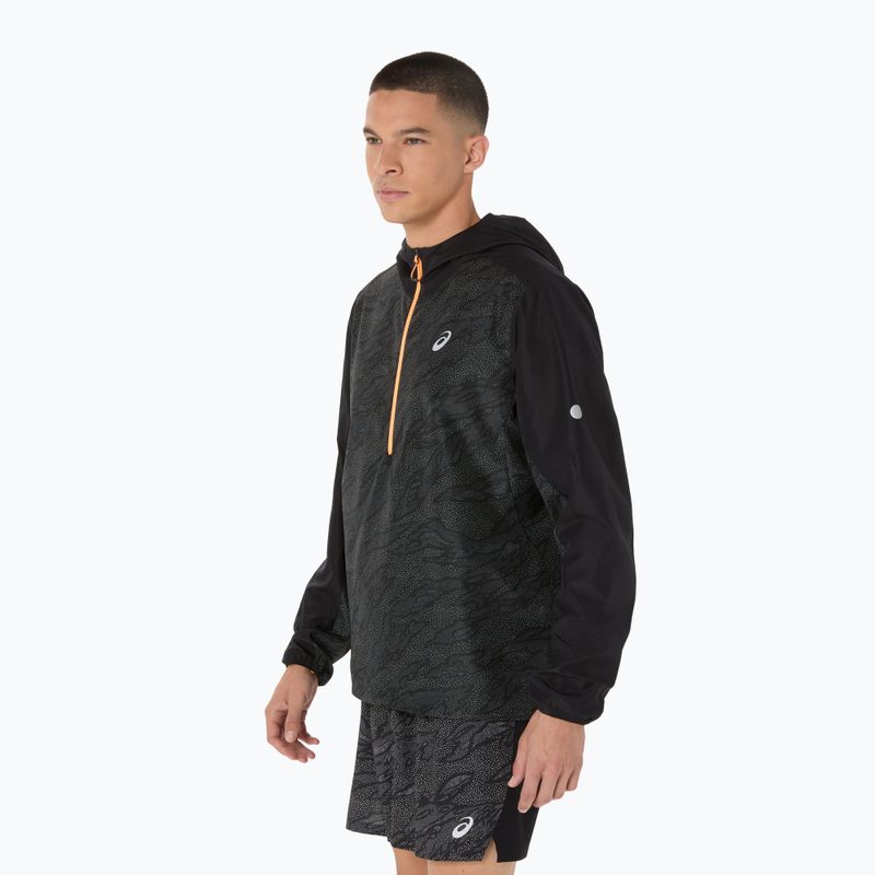 ASICS férfi Fujitrail Packable Windbreaker teljesítményű fekete futókabát 4