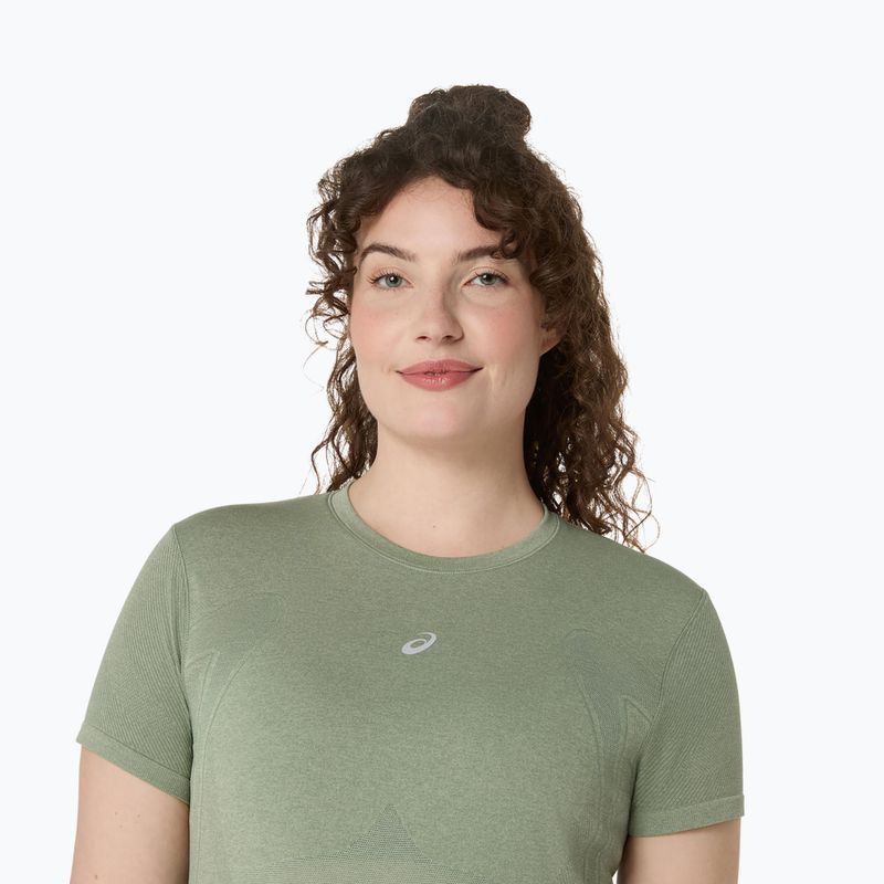 ASICS női futópóló Seamless monument kék/suttogás zöld 5