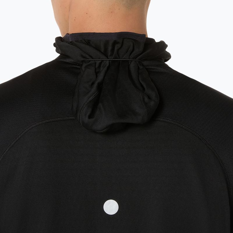 Férfi ASICS Road Winter Hoodie teljesítmény fekete futó melegítőfelső 7