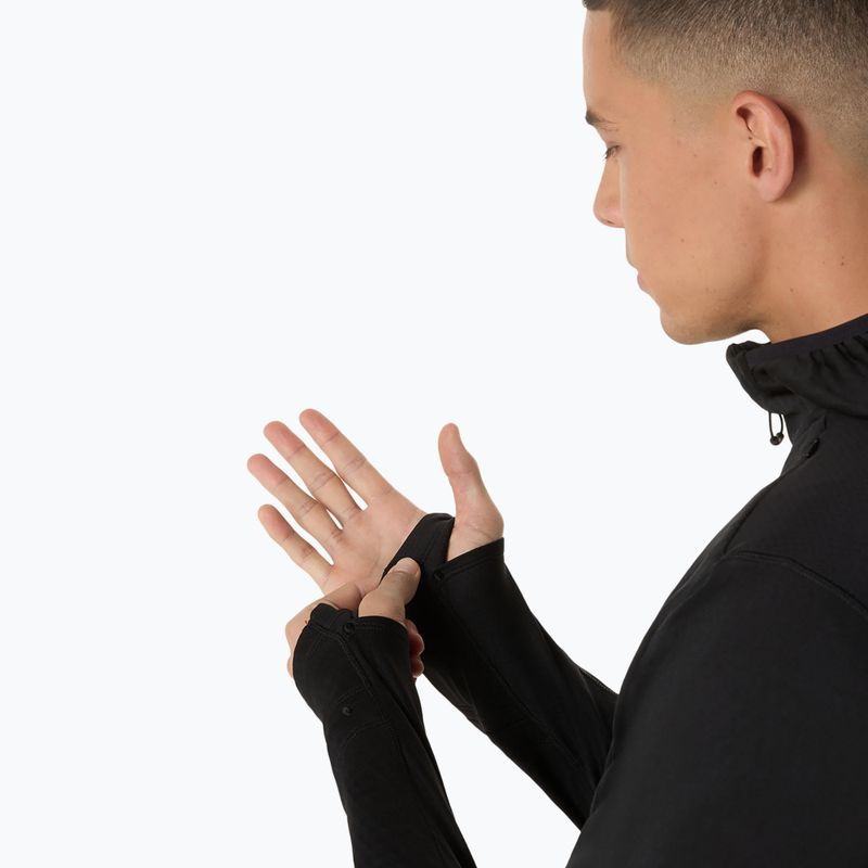 Férfi ASICS Road Winter Hoodie teljesítmény fekete futó melegítőfelső 10