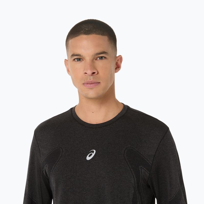 Férfi ASICS Road Seamless LS teljesítmény fekete hosszú ujjú futócipő 5