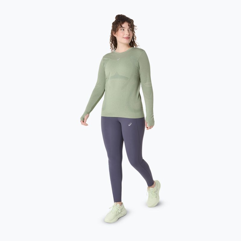 Női ASICS Road Seamless LS futó hosszú ujjú emlékmű kék/suttogó zöld 2