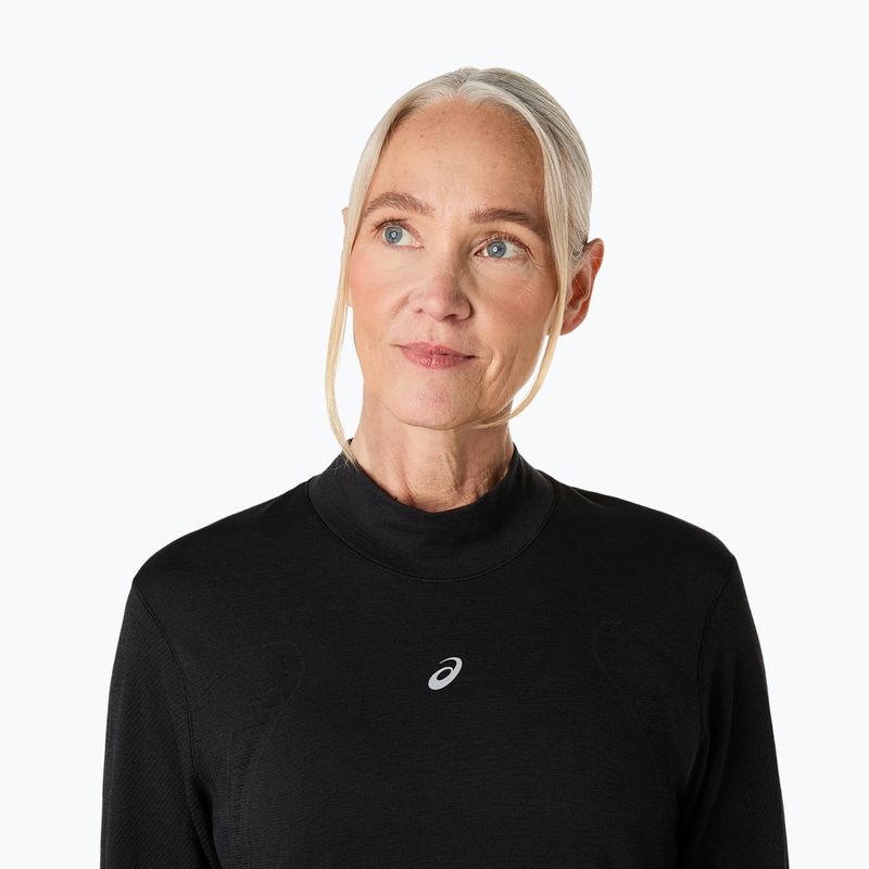 Női ASICS Road Winter Seamless teljesítmény fekete hosszú ujjú futócipő 5