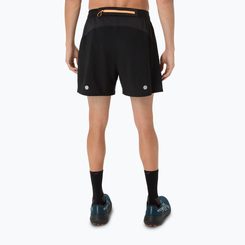 ASICS férfi futónadrág Fujitrail All Over Print 5IN teljesítmény fekete 3