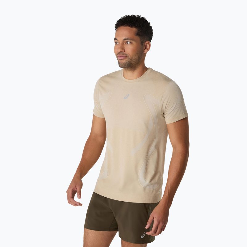 Férfi ASICS Road Seamless krémszínű futópóló 4
