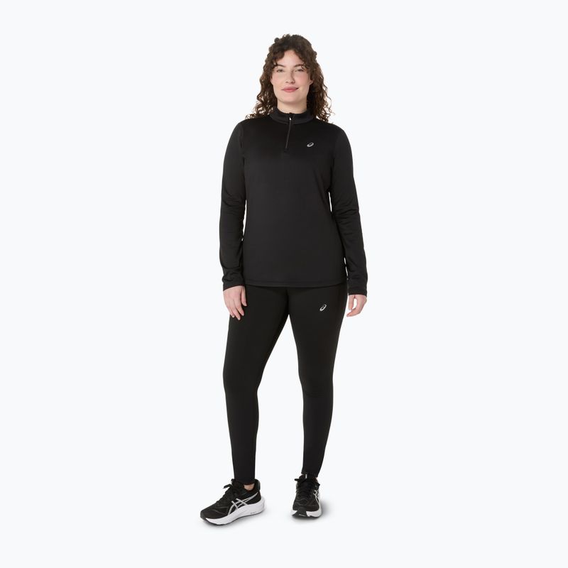 Női futó hosszú ujjú ASICS Core LS Half Zip téli teljesítmény fekete 2