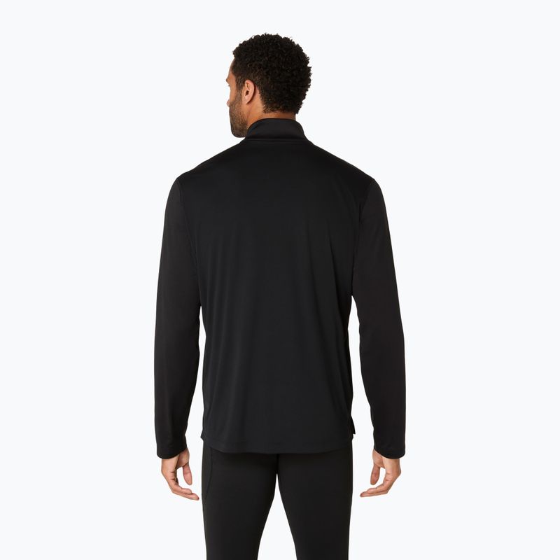 Férfi ASICS Core Half Zip téli teljesítményű futó pulóver fekete 3