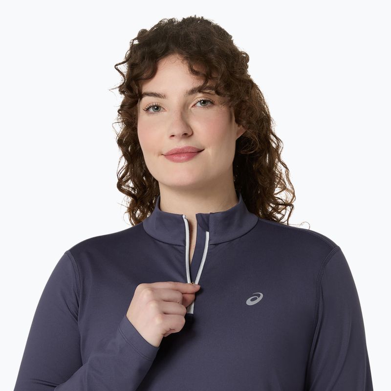 Női ASICS Core LS Half Zip téli indigó köd futó hosszú ujjú 5