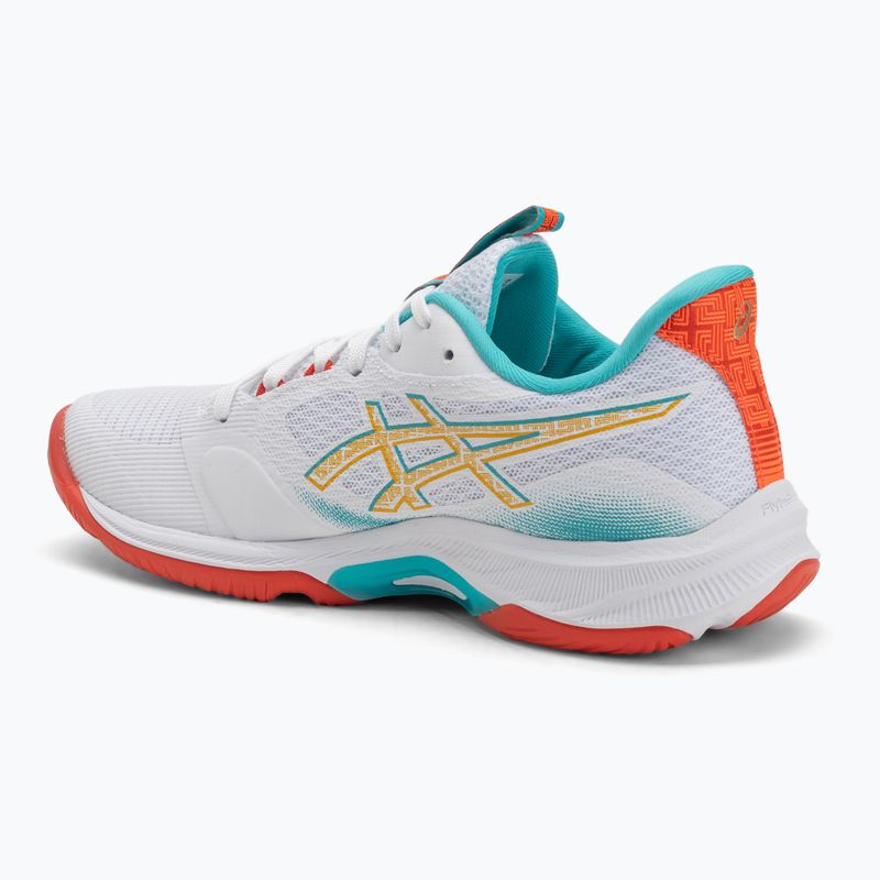 Női ASICS Netburner Ballistic FF 4 röplabdacipő fehér/tengerzöld 3