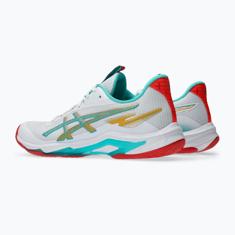 Női ASICS Netburner Ballistic FF 4 röplabdacipő fehér/tengerzöld 4